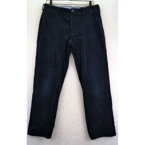 Polo Ralph Lauren Classic Fit Corduroy Pants Men's 34x32 Navy Blue Flat Front